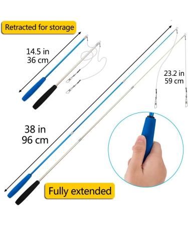 12 PCS Feather Teaser Cat Toy 2 Pcs Retractable Interactive Cat Teaser Rods 10 Pcs Replacement Colorful Feather Refills with Bells Feather Dangler Funny Exercise for Indoor Cat Kitten Catcher - Buy Online on GoSupps.com