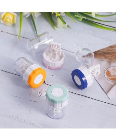 5 Pcs Contact Lens Barrel Cases Contact Lens Cleaner Contact Washer Manual Rotation Contact Lens Cleaning Container for Eyes Care Classic style - Buy Online on GoSupps.com