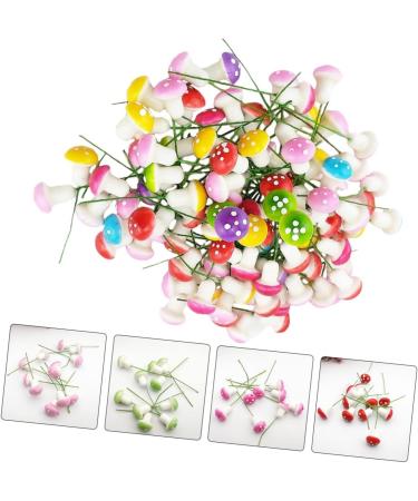 HOMSFOU 200 Pcs Simulated Mushroom Ornaments Bonsai Mushroom Decor Micro Landscape Miniature Tiny Mushrooms for Crafts Figure Plant Decor Simulation Mushroom Toy Room Child Artificial Foam - Buy Online on GoSupps.com