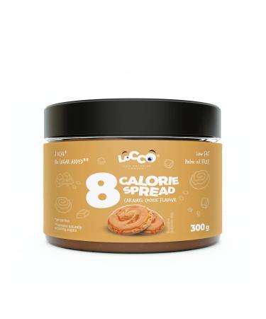 LOCCO 8 Calorie Spread Caramel-Cookies Flavour Only 8 Calories Per Portion Low Fat Cream No Added Sugar No Palm Oil Keto Diet Vegetarian Smooth Paste Sweet Snack 300 g - Buy Online on GoSupps.com