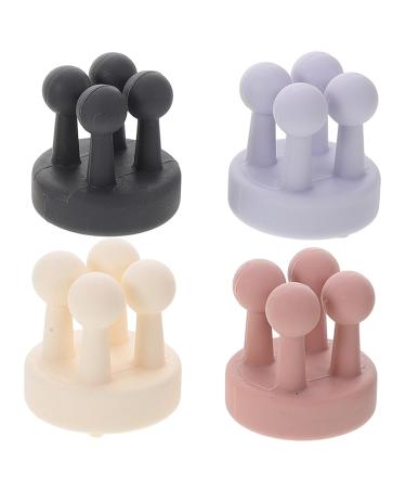 Baluue 4pcs Nail- Seamless Hook Towel Hook Robe Hooks Modern Wall Hooks Hat Hooks