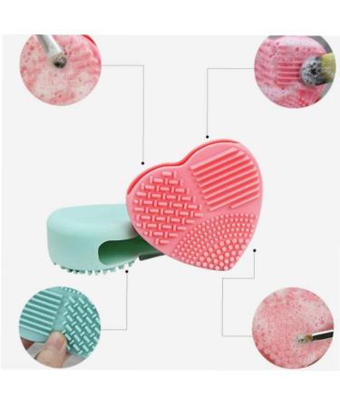 Heart Shaped Silicone Makeup Brush Cleaner - 1pc Finger Glove & Scrubber for Easy Cosmetic Cleaning - Essential Beauty Tool - Buy Online on GoSupps.com