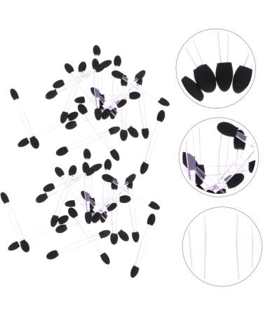 Baluue 100pcs Eye Shadow Stick Eyeshadow Makeup Sticks Eyebrow Brush Applicator Black Emulsion 7.5x0.5cm Black - Buy Online on GoSupps.com