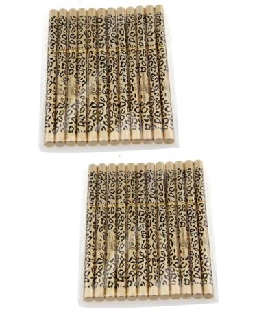 Beavorty 2pcs set 12pcs Waterproof Pencil Shell Black Brush of Eyebrow & Pens Double-ended Eyeliner Leopard - Buy Online on GoSupps.com