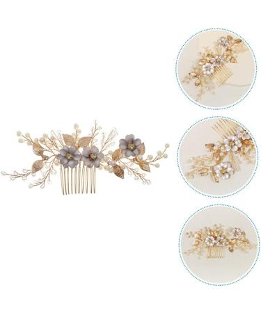 DRESSOOS Bead Hair Comb Wedding Headpiece for Bride Brides Hair Comb Flowers Decor Bridal Headpieces for Wedding Bunny Ears for Kids Crystal Decor The Flowers Bridesmaid Accessories Pearl - Buy Online on GoSupps.com