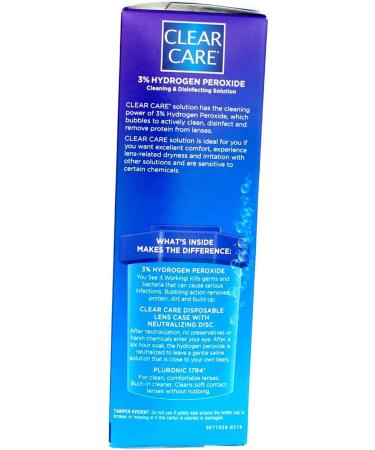 Clear Care 12 oz Cleaning and Disinfecting Solution - Fast-acting Formula - Buy Online on GoSupps.com