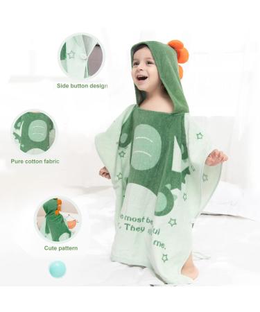 Supgomax Hooded Bathing Poncho for Kids | Cartoon Dinosaur Beach Towel & Baby Hooded Bath Towel | Absorbent and Fun for Swimming & Showers - Buy Online on GoSupps.com