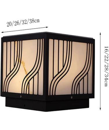 Courtyard Light Solar LED Pillar Light Classic Square Column Head Lamp IP65 Waterproof Outdoor Column Lamp Garden Grass Pillar Lantern for Courtyard Villa Decoration Landscape Lamp - Buy Online on GoSupps.com
