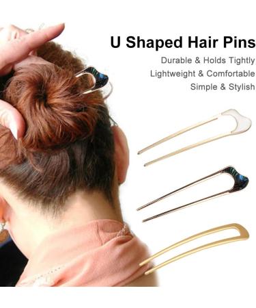 French Style Hair Clip Hairpin Fork 3 Pieces Bowl Hairpin Metal Hair Pin Metal U-shaped Hairpin U Shape Hair Sticks Metal Hair Fork Metal Hair Clips - Buy Online on GoSupps.com