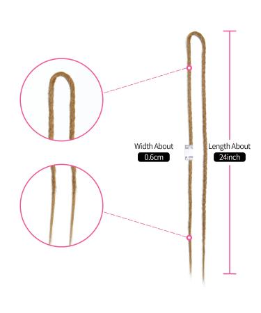 DSoar 24-Inch Synthetic Dreadlocks - 10 Strands Double-Ended Extensions Soft Crocheted Braided Hair for Reggae Hip-Hop & Hippie Style (27#) - Buy Online on GoSupps.com