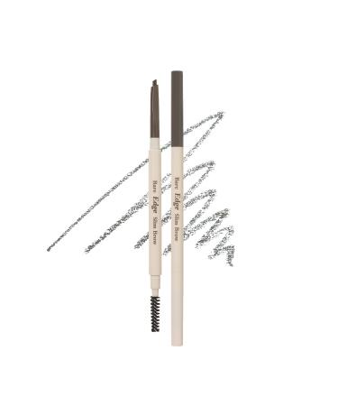 ETUDE Bare Edge Brow Pencil 03 Grey Brown | A hexagon-shaped slim brush that delicately coats every strand of eyelashes | Brow Mascara | Zero Clump & No Bushy Brows