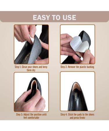 Women's Shoe Heel Grips & Pads - 4 Pairs for Comfort & Fit | Heel Protectors Inserts Liners - Buy Online on GoSupps.com