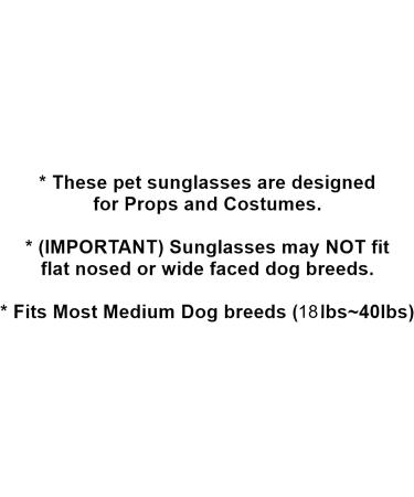 Dog Pet Costume Glasses for Medium Breeds 18-40lbs - 80s Black-Clear Lens | Style Vault G003 - Buy Online on GoSupps.com