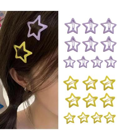 xbiez 10xCute Star Snap Hair Clip Set Lovely Hairpins Combination Hairpins for All Hair Headpieces Bangs Hair Pins Y2K Girls Diamond blue - Buy Online on GoSupps.com