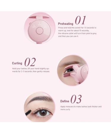 Electric Eyelash Curler Thicker Longer Curlier Lashes 3 Gear Temperature Control Fast Charging Eye Makeup Tool for Travel and Daily Use - Buy Online on GoSupps.com