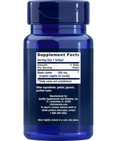 Life Extension Black Cumin Seed Oil 60 Softgels - 2 Pack - Buy Online on GoSupps.com