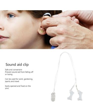 Hearing Aid Clips | Transparent Sound Aid Rope Clip BTE A675 | Anti-Lost Lanyard for Binaural Hearing Aids - Shop Internationally - Buy Online on GoSupps.com