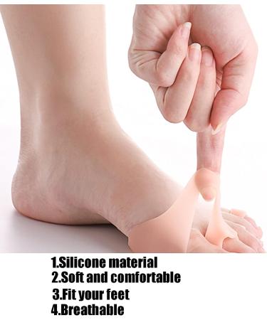Silicone Toe Separator Big Toe Spacers Gel Spreader for Bunion Relief and Toe Alignment - 1 Pair (Color) - Buy Online on GoSupps.com