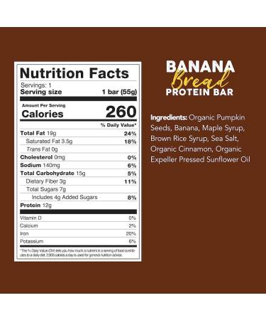 88 Acres Plant Based Seed Protein Bar 9 Pack - Banana Bread | 12g Protein | Gluten Free, Nut Free, Non GMO | School Safe & Palm Oil Free - Buy Online on GoSupps.com