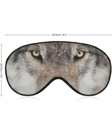 Wolf Big Face Sleep Mask Eye Cover for Sleeping Blindfold with Adjustable Strap Blocks Light Night Travel Nap for Men Women - Buy Online on GoSupps.com