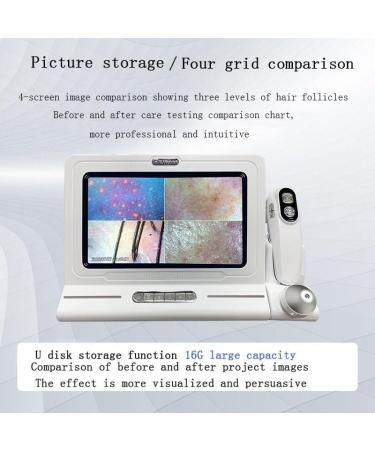 Digital Skin Detector with 11 Inch LCD Screen Moisture Tester Hair Skin Analyzer Skin Tester Skin Pigment Tester HD Skin and Hair Detection Hair Follicle Detector - Buy Online on GoSupps.com