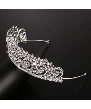Lurrose Luxury Baroque Rhinestone Tiara & Crown - Vintage Bridal Headband for Weddings & Festivals (Gold & Silver) - Buy Online on GoSupps.com