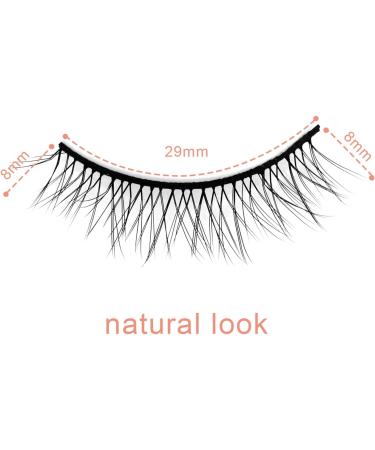 EMEDA 5 Pair Natural Look Eyelashes Kit with Glue, Tweezers & Applicator - 3D Short False Lashes for a Natural Look - Buy Online on GoSupps.com