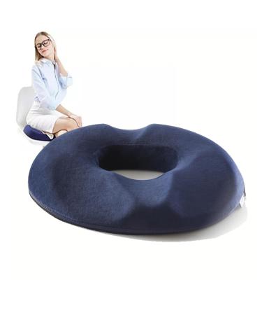 Bed Sore Cushions for Butt Seat Cushion for Tailbone Pain Relief Premium Memory Foam Washable Car Cushion Seat for Tailbone Pain Back Pain Relief DarkBlue