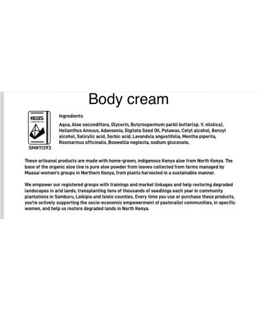 Moisturizing Aloe & Frankincense Body Cream | Hydrates Oily to Normal Skin | International Shipping - Buy Online on GoSupps.com