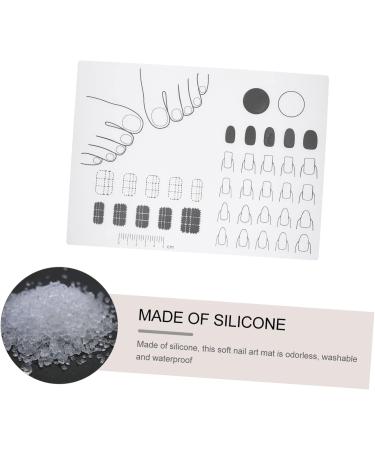 FOYTOKI Silicone Manicure Pad U as Acrilicas Silicone Nail Art Mat Fingernail Mat Silicone Manicure Mat Nail Polish Mat Manicure Tools Acrylic Nail Silicone Mat Silica Gel Makeup Charm 28x20cm As Shown - Buy Online on GoSupps.com