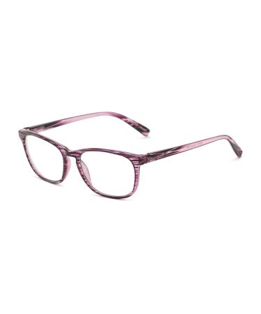 Foster Grant womens Elana Pop of Power Bifocal Style Blue Light Reading Glasses Purple 53mm US