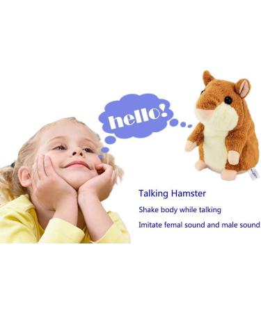 Qwifyu Talking Hamster Interactive Stuffed Plush Toy with Cute Sound Effects - Best Buddy for Kids, Age 3+ (Brown) - Buy Online on GoSupps.com