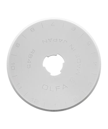 OLFA 45mm Rotary Cutter Replacement Blades, 10 Blades (RB45-10) - Tungsten Steel Circular Rotary Fabric Cutter Blade for Quilting, Sewing, and Crafts, Fits Most 45mm Rotary Cutters