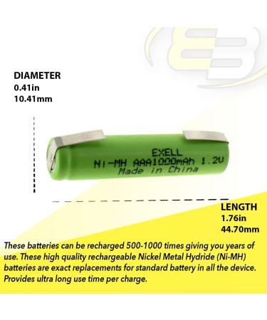 Exell 1.2V AAA NiMH Rechargeable Battery | 1000 mAh Replacement for Radios & RC Devices - International Shipping - Buy Online on GoSupps.com