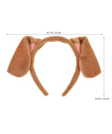 Valiclud Brown Dog Ears Headband - Cartoon Puppy Ears & Animal Hair Band for Dog Parties & Christmas Costumes | International Shipping - Buy Online on GoSupps.com