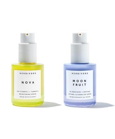 HERBIVORE Brightening + Smoothing Duo | Nova Serum + Moon Fruit Serum