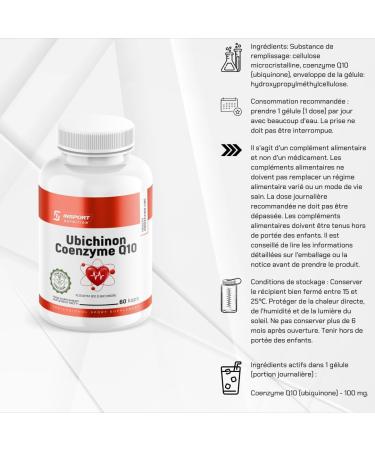 INSPORT Nutrition - Ubiquinone Coenzyme Q10-60 Vegetable Capsules - 2 months reserve - Antioxidant - Pure composition - Buy Online on GoSupps.com