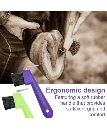 Buy HZAOPZE 2 PCs 2-in-1 Hoof Scraper & Brush - Anti-Slipping Horse Grooming Tool for Clean Hooves | International Shipping Available - Buy Online on GoSupps.com