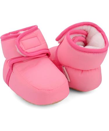 LACOFIA Baby Soft Sole Winter Warm Slipper Boots - Pink (6-12 Months) - Buy Online on GoSupps.com