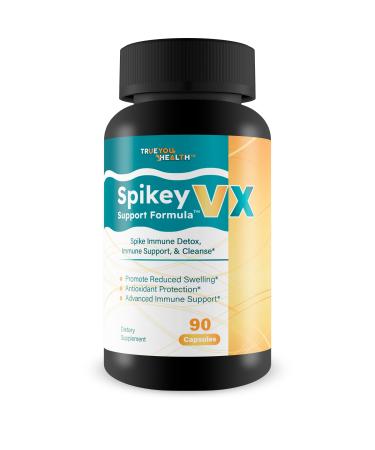 True You Health Spikey VX Support Formula - Our Best Spike Support Formula for Immune System Detox - Daily Zinc Immunity Capsules Vitamin C Immune Boost - Feel The Wellness Spike Detox The Wellness
