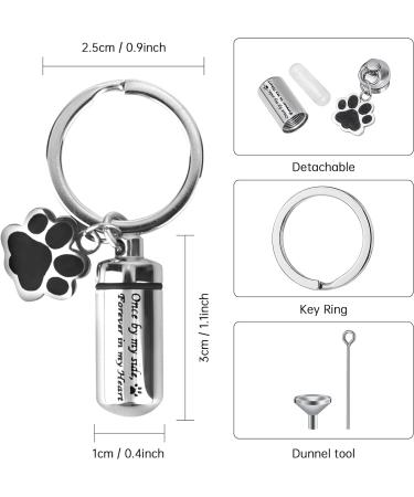  CTDMJ Stainless Steel Dog Paw Cremation Urn Keyring Small Urns for Ashes Ashes Urn Mini Cremation Urn Memorial Ashes Keepsake Keychain Pet Charms Locket Pendant Cremation Jewellery for Ashes - Buy Online on GoSupps.com