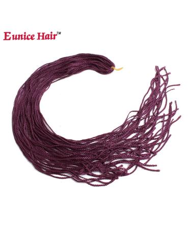 3 Packs Eunice Hair #99J Synthetic Crochet Braids - 28 Inch Soft Goddess Mambo Hair Extensions - Box Braids (28 Roots/Pack) - Buy Online on GoSupps.com