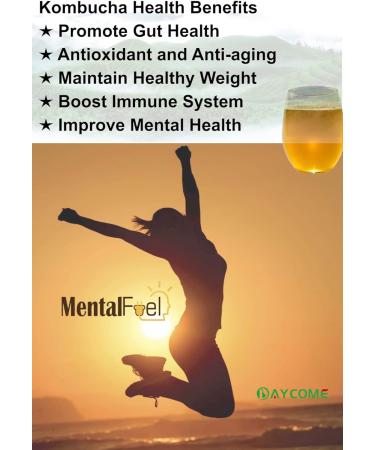 MentalFuel Kombucha Collagen Drink Powder- Instant Kombucha with Marine Collagen Powdered Drink Glow Drink Mix Powder Light fizzy No Alcohol No Sucrose added Anti-aging - Buy Online on GoSupps.com