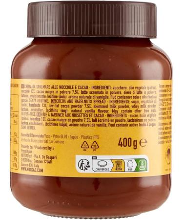 Italian Gourmet E.R. Nutkao Hazelnut Cocoa Spread Pack of 6 hazelnut cocoa spreads Italian cream 400g + Italian Gourmet Polpa 400g - Buy Online on GoSupps.com