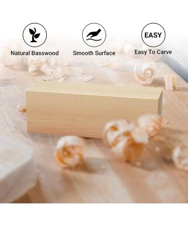 10 Pcs Large Unfinished Basswood Carving Blocks for Wood Carving Kit - Beginners and Professionals - Buy Online on GoSupps.com