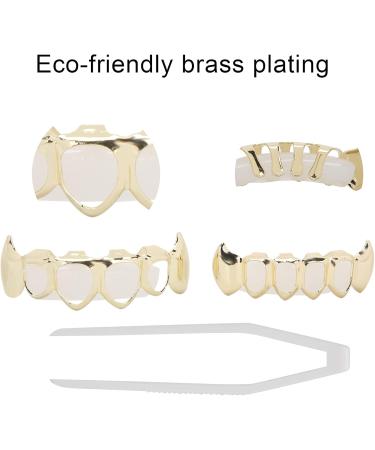 Plated Hip Hop Teeth Costume Hip Hop Teeth Compact Portable Hollow Exquisite Firm Brass for Dancing Party for Concert Gathering(gold) - Buy Online on GoSupps.com