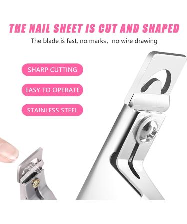 Nail Extension Clipper U-Shaped Tip Cutter Acrylic Nail Clipper Professional Rustproof Manicure False Nails Trimmer Fake Gel Sharp Pedicure Nail Care Tools Nail Clipper Beauty Tip Cutte (Pink) - Buy Online on GoSupps.com