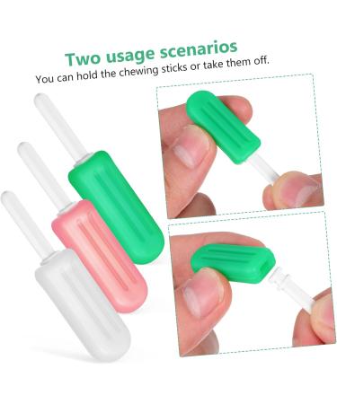TOVINANNA 18 Pcs Popsicle Silicone Chew Silicone Chewies Jaw Silicone Aligner Chewies with Handle Chemicals mediumx3pcs As Shownx3pcs - Buy Online on GoSupps.com