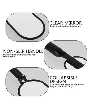 TEOYALL 270 Rotation Large Eyelash Extension Mirror - Adjustable Folding Inspection Mirror for Lash Techs - Black - Buy Online on GoSupps.com