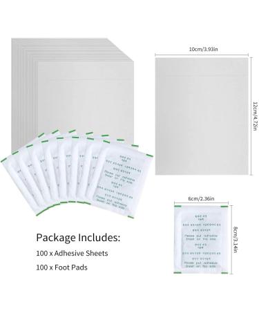 Kapmore 100pcs Foot Pads for Anti-Stress Relief, Natural Cleansing Foot Pads with Adhesive Sheets, White - Foot Care Essential - Buy Online on GoSupps.com